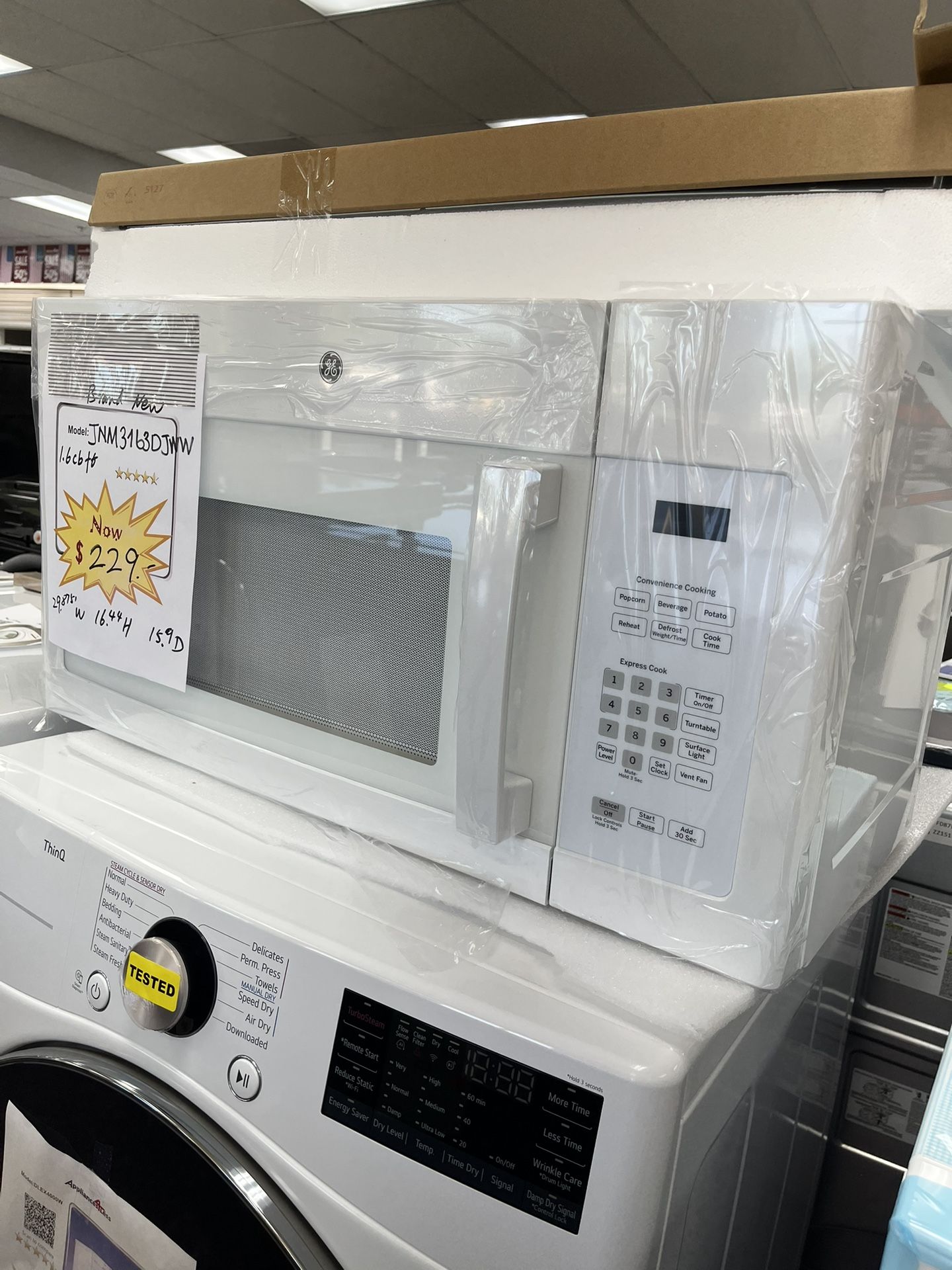 Microwave Over The Range GE Brand New microondas White