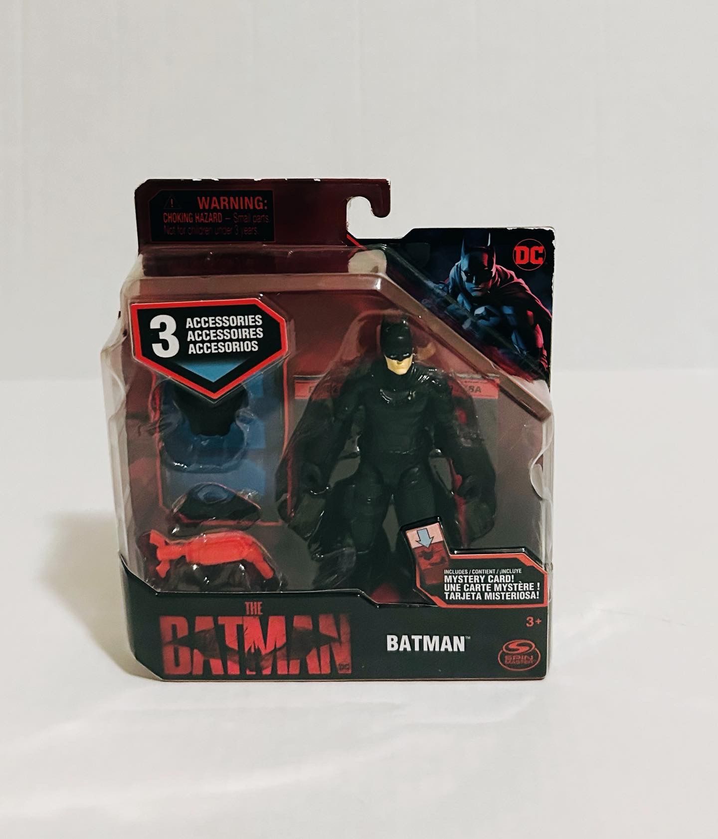 Batman 4” Action Figure with 3 Accessories and Mystery Card