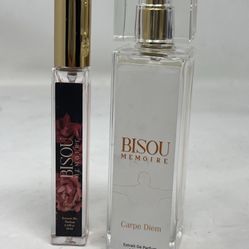 RARE Bisou Memoire Carpe Diem Extrait De Parfum 1.75 fl oz / Desert Rose 0.34 Oz