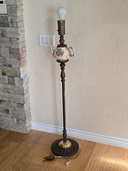 Antique Tea Kettle Floor Lamp