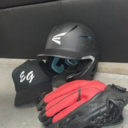 Easton JR Helmet, Glove & Hat