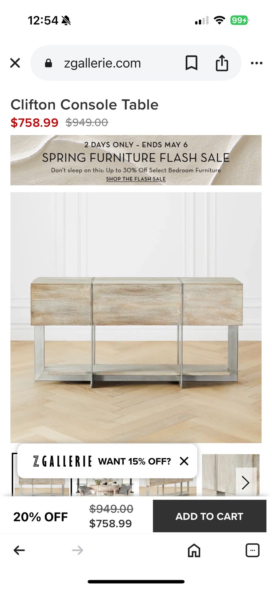 Console Table From Z Gallerie