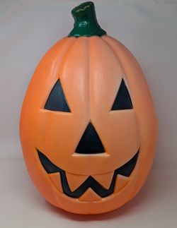 Vintage Empire 21" Halloween Blow Mold Jack O Lantern Pumpkin Working Light