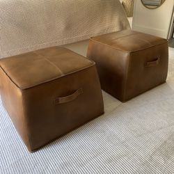 Tan Ottomans 