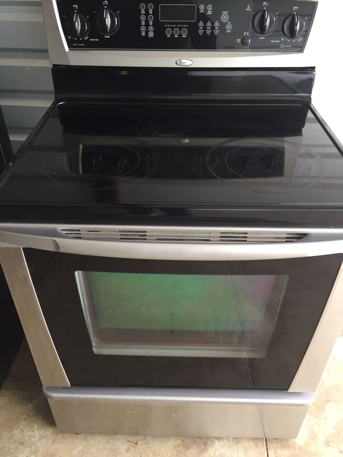 Whirlpool stainless steel ceramic a glass top stove and oven DELIVERY