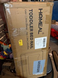 Homeal Toddler Bed Rail – Beige, 59in