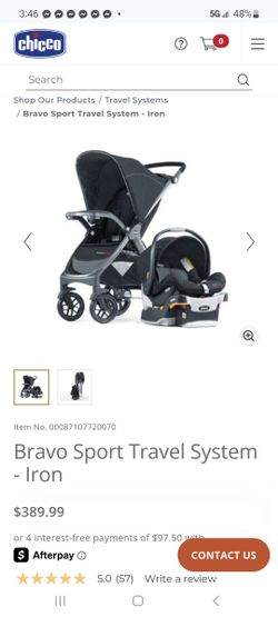 Chicco Bravo Sport Travel System - Iron $295