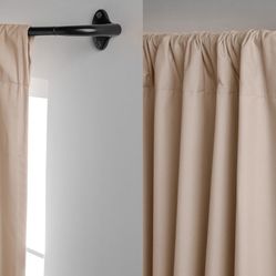 Easy to Install Adjustable Room Darkening Blackout Curtain Rod 48-88 in 