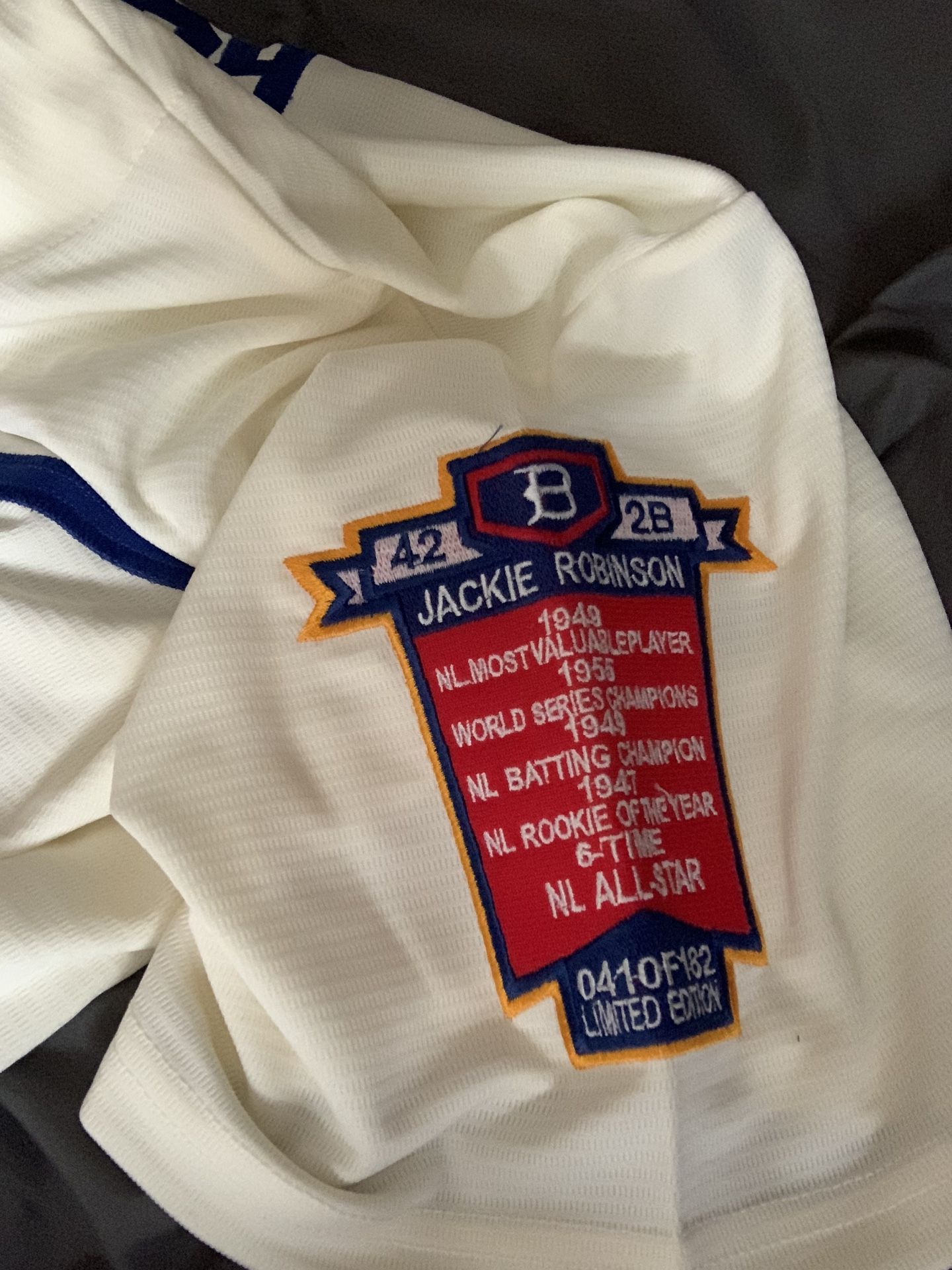 Jackie Robinson Brooklyn Dodgers #42 Baseball Jersey Size 44