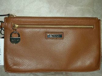 New authentic leather calvin klien big wristlet.