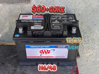 AGM Car Battery Group Size 48/H6