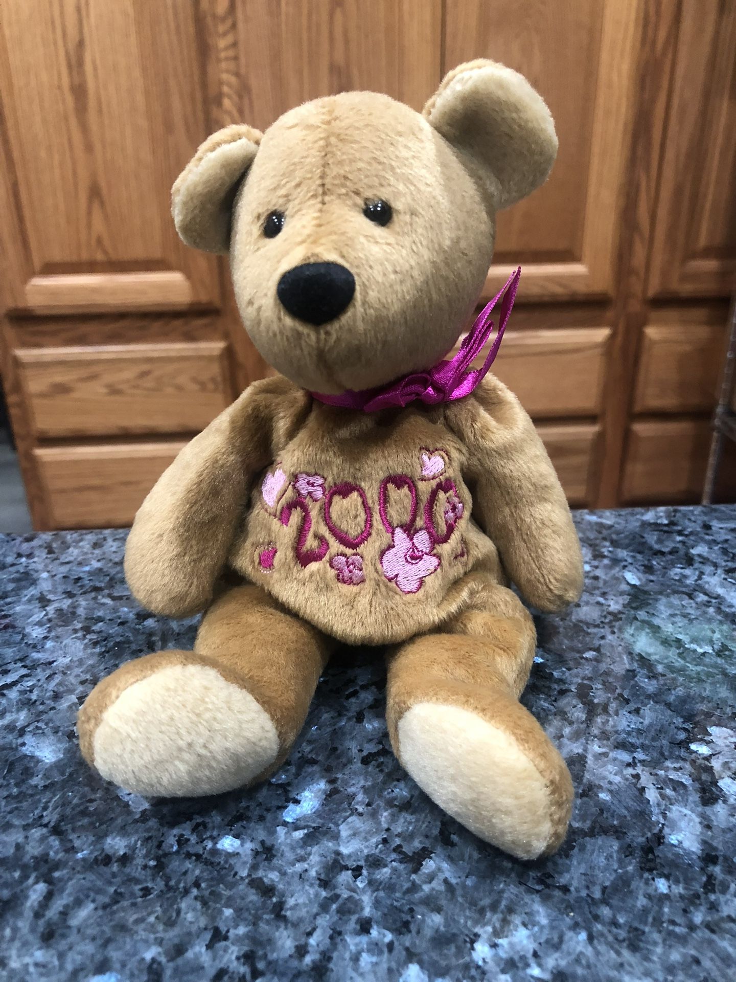 2000 Brown Teddy Bear Beanie Plush. Size 7 inches tall. Color brown. Brand new never played with.