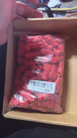 100 Pcs Peg Hook Stop Lock for Prevent The Sweep Theft of Displayed Products on A Wire Peg,Plastic Red Security Lock, Retail Shop Anti-Theft Display(6