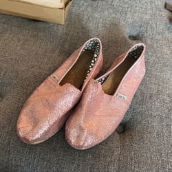 Pink Glitter Toms