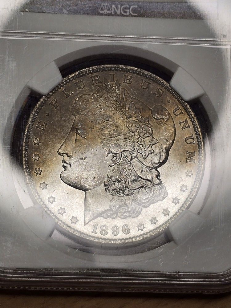 1896 Toned Morgan Silver Dollar