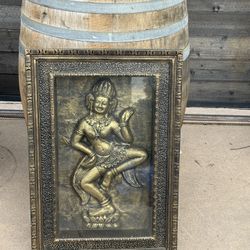 Vintage Apsara Dancer Gold Buddhist Art