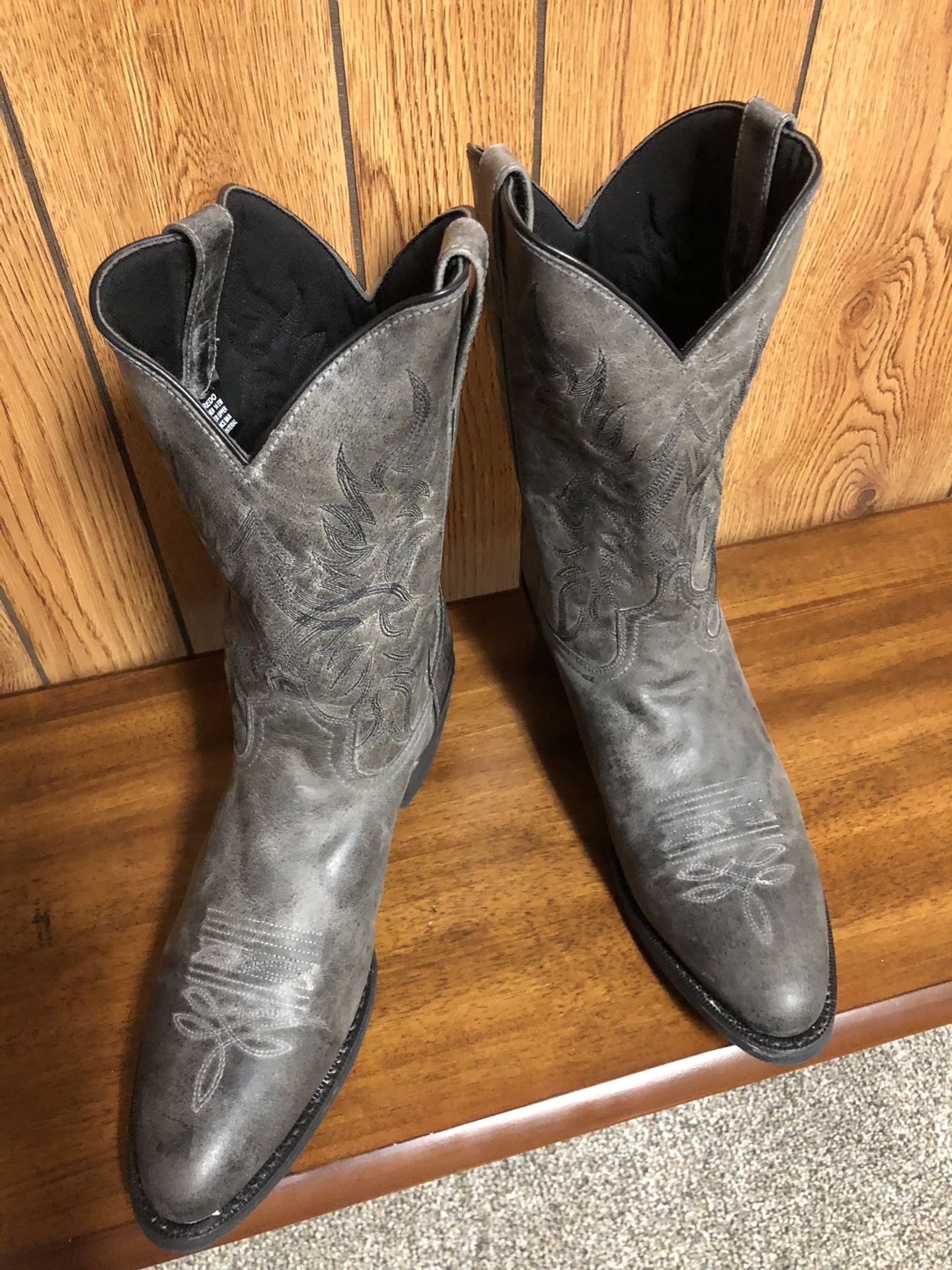 Laredo Grey Harding round toe boots #68457 HARDING LEATHER BOOT main image 2
