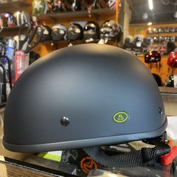 New Beanie Low Profile Dot Motorcycle Half Helmet $80