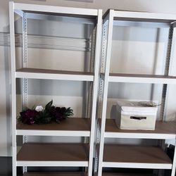 Great Condition. $80 For Both Units- Indoor/garage Shelving (77x32x16.5) Ready for pickup