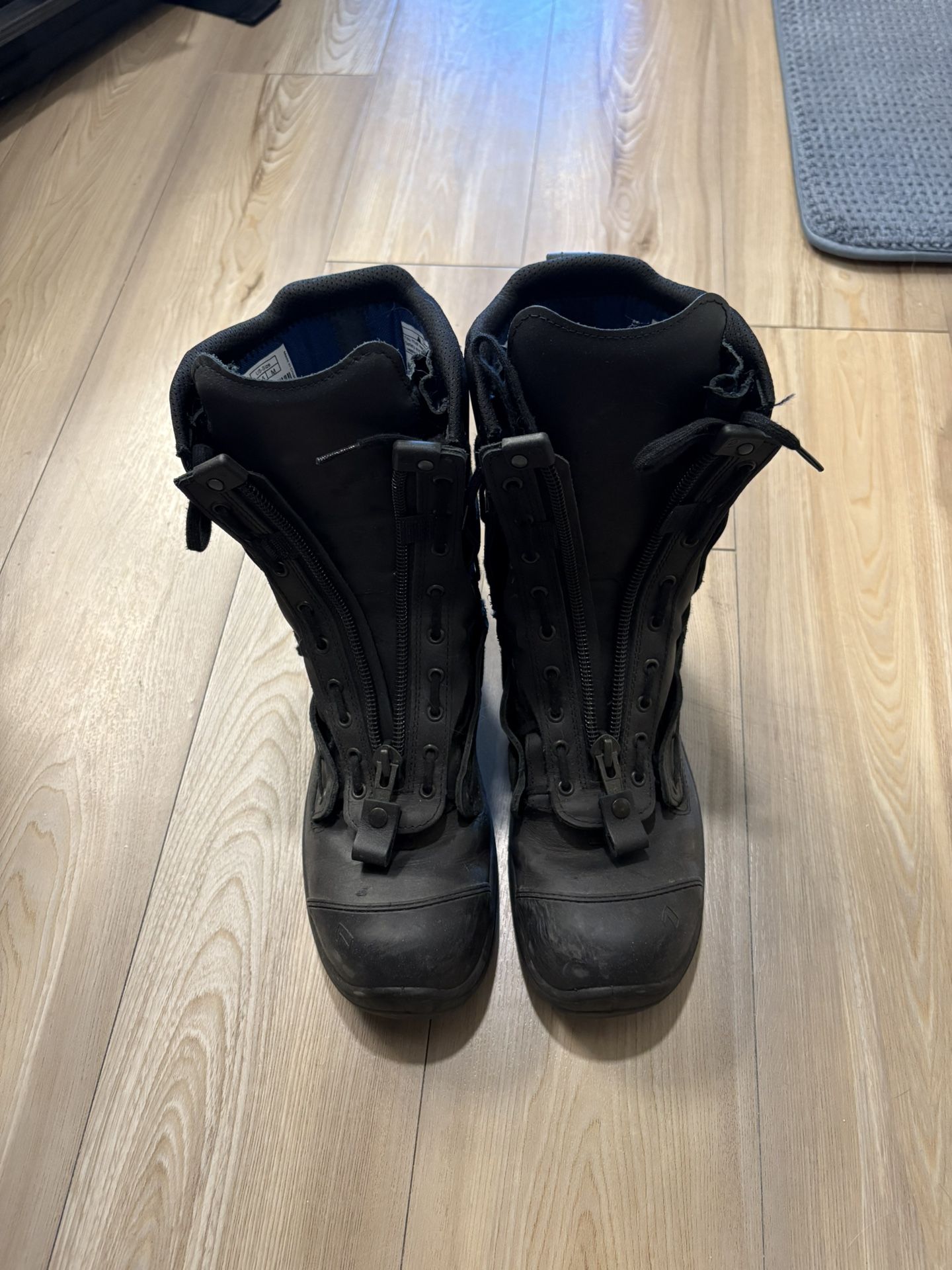 Zip Up Steel Toe Boots (size 12.5 Wide)
