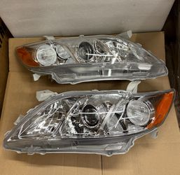 Pair 2007 2008 2009 Toyota Camry Headlights Headlamps Driver Passenger Side Assembly