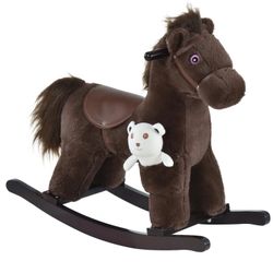 Kids Rocking Horse with Bear Toy