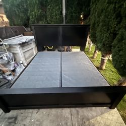  Queen Bed Frame Dark Brown Color