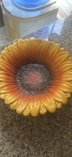 Ceramic Sunflower Decorative Bowl