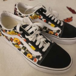 VANS - MENS / WOMENS - OLD SKOOL PLATFORM - POPPY CHECKERBOARD BLACK/MULTI