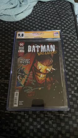 The Batman who Laughs CGC 9.8 signed and sketched