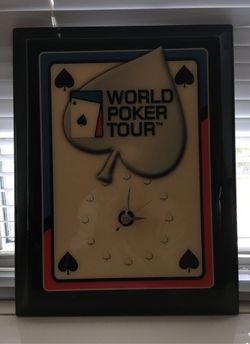 CARD PLAYERS WALL CLOCK WORLD POKER TOUR