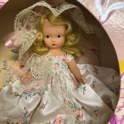 Nancy Ann Storybook Dolls-Dolls Of The Day Series -The Child That Was Born on The SA bath Day Is Bonnie #186