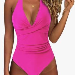 Suuksess Pink Halter Top Women's Bathing Suit Size XL