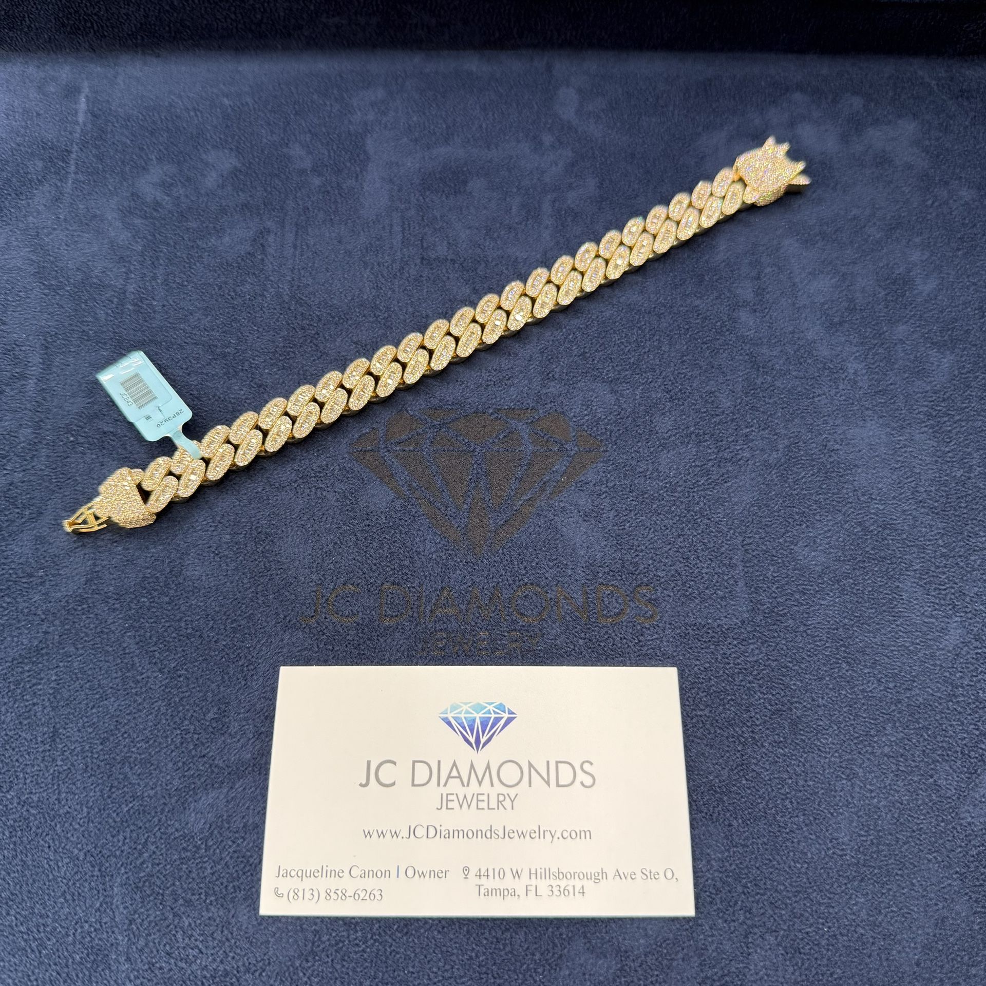 Bracelet Cubanlink Lock Dior / 10k Diamonds Real