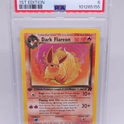 Pokemon Dark Flareon 1st Edition 35/82 PSA 8