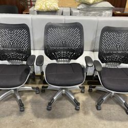 3 Black Mesh Office Rolling Computer Chairs! Only $40 Ea!
