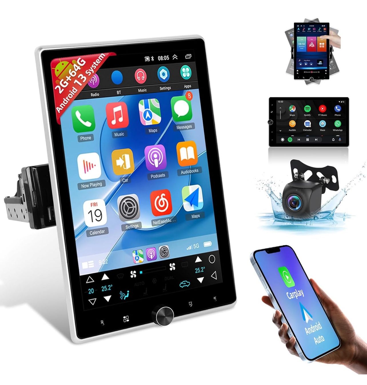 Single Din Vertical Car Stereo