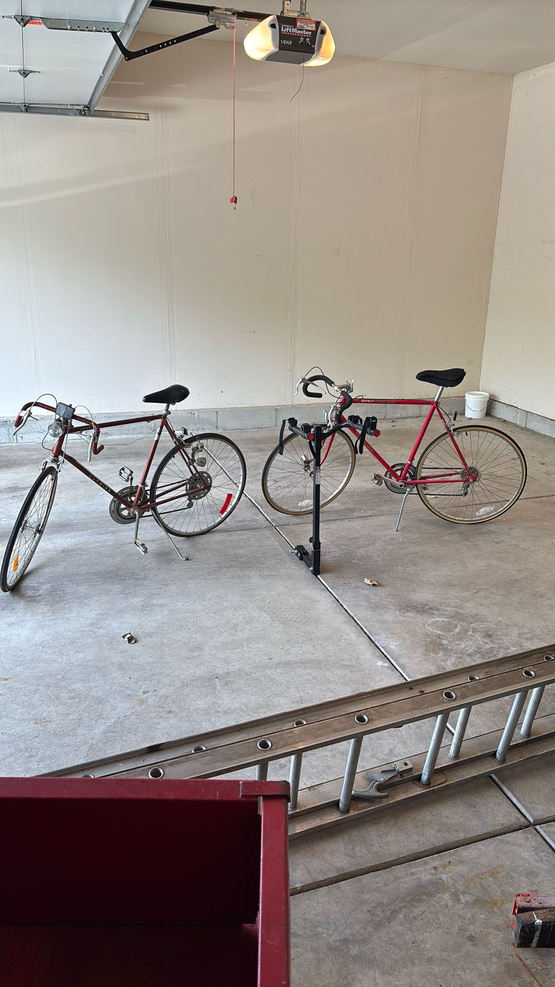 2 Schwinn 10 Speed Bikes And Car Bike Rack.
