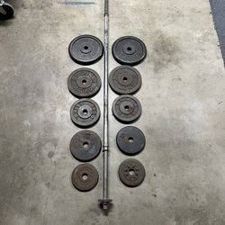 Standard weight set and barbell