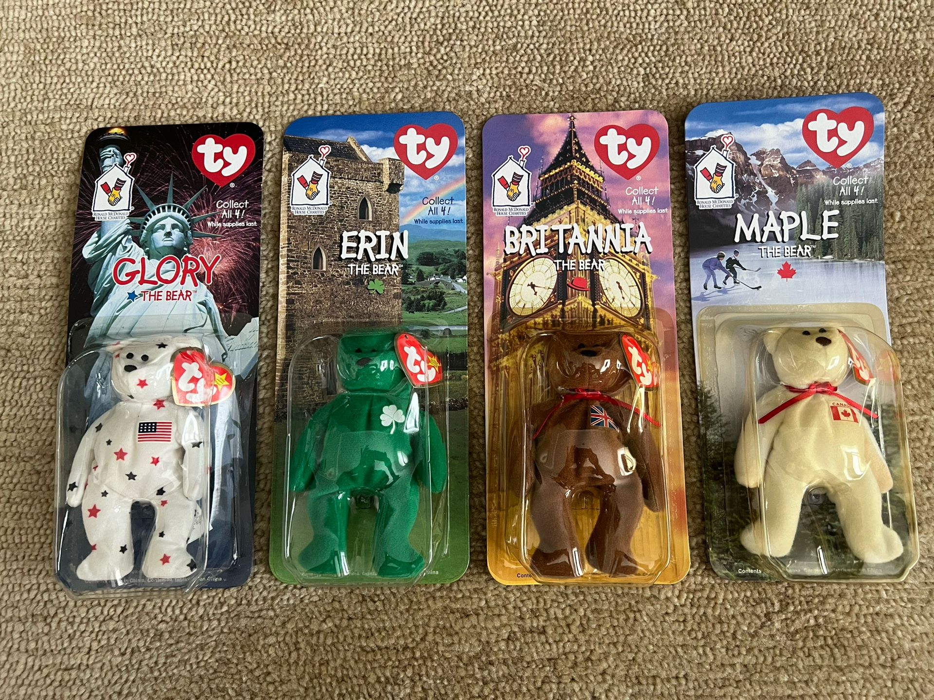 1999 McDonald’s The Bear TY Beanie Baby Collection.