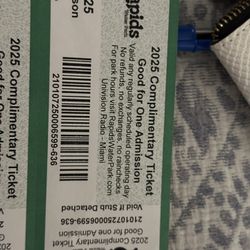 4 Tickets For rapids Water Park
