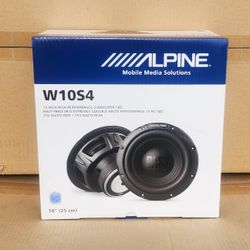 Alpine W10S4 Car Bass System 10" 750 Watts Subwoofer 4-Ohm BassLine-Series 🚨 Payment Options Available 🚨 No Credit Needed 🚨