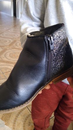 Kids black booties