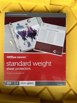 Sheet Protectors Non-Glare, Box Of 100