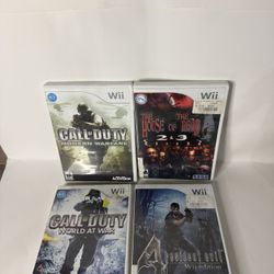 Nintendo Wii Shooter Horror Games Lot – Resident Evil 4, COD, House of the Dead