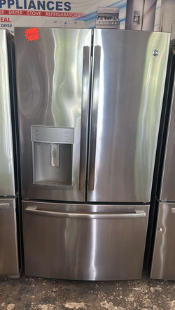 GE French Door Fridge – Stainless, Ice/Water, Bottom Freezer