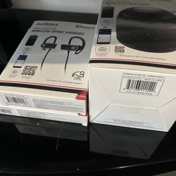 3 Piece Set: Earbuds BluetoothSpeaker And Headphones 50$ All