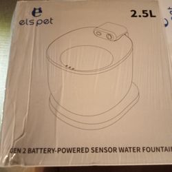 Els Pet G2 Battery Powered Sensor Water Fountain Exceptional Battery Life Fewer Chores for You!! Dual Water Modes