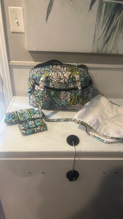 Vera Bradley Diaper Bag Set with Accessories