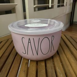New Rae Dunn SAVOR Storage Container With Lid